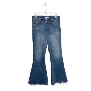 BKE Parker Universal Fit High Rise Super Flare Jeans Dark Wash 30 x 32.5